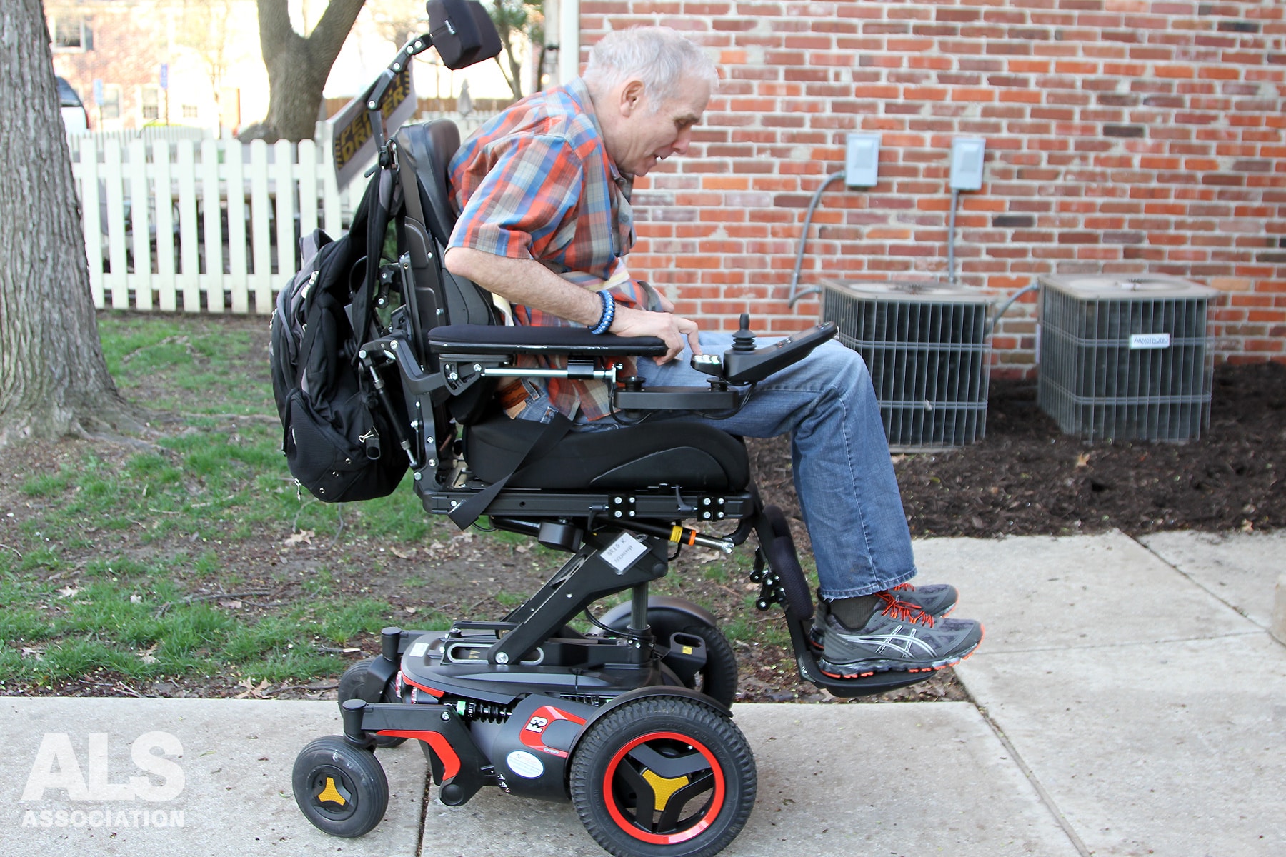 white man with ALS in wheelchair