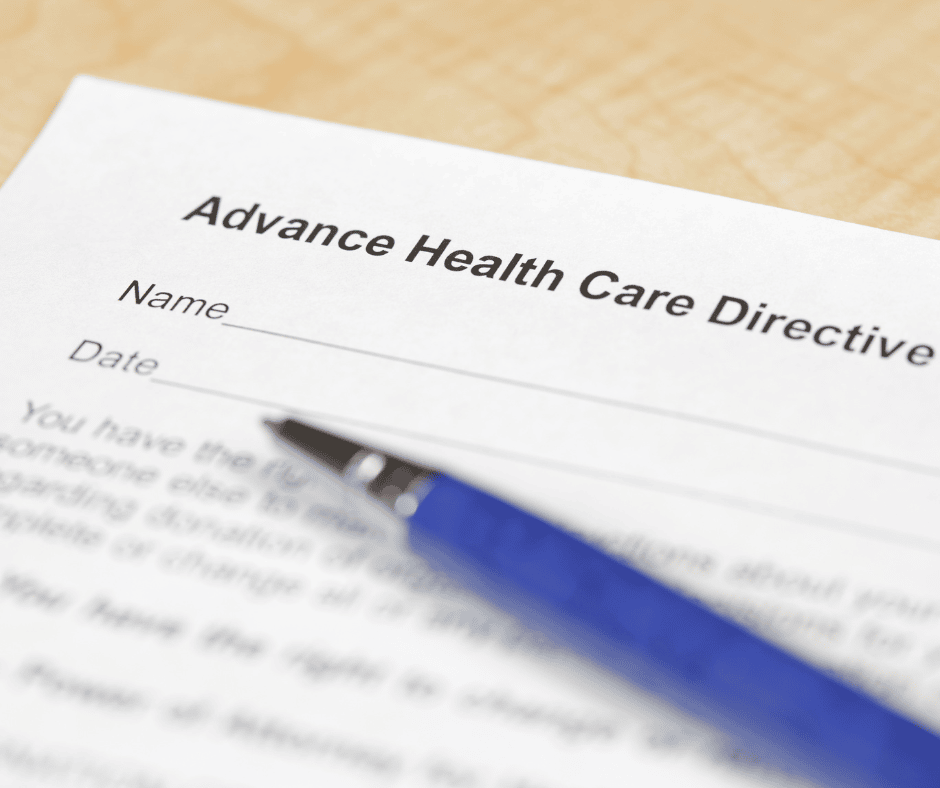 Advance Directive with pen