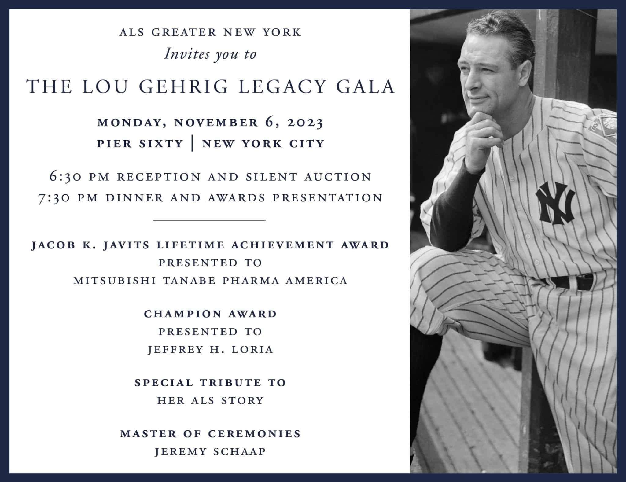 The Lou Gehrig Legacy Gala  ALS - Greater New York Chapter
