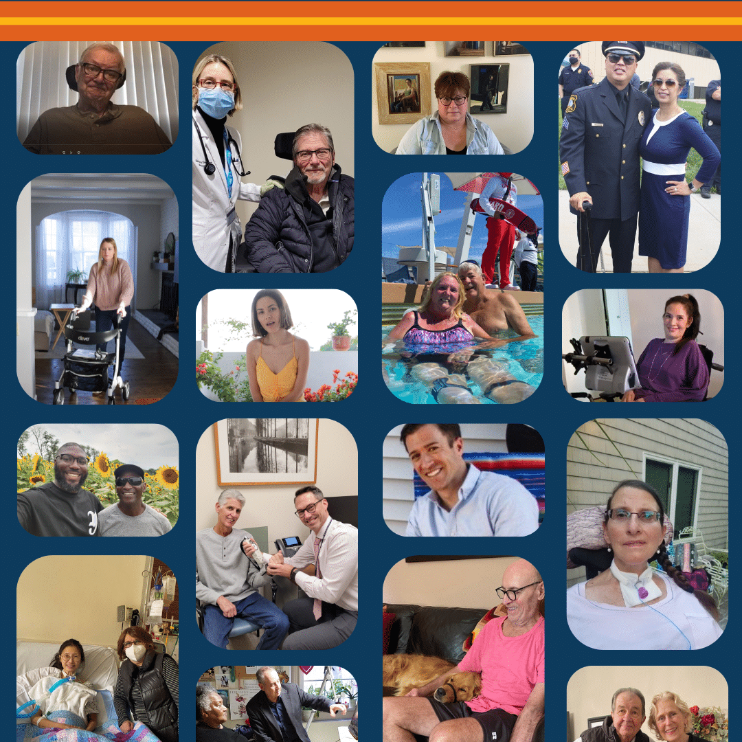 collage of variety of people with ALS