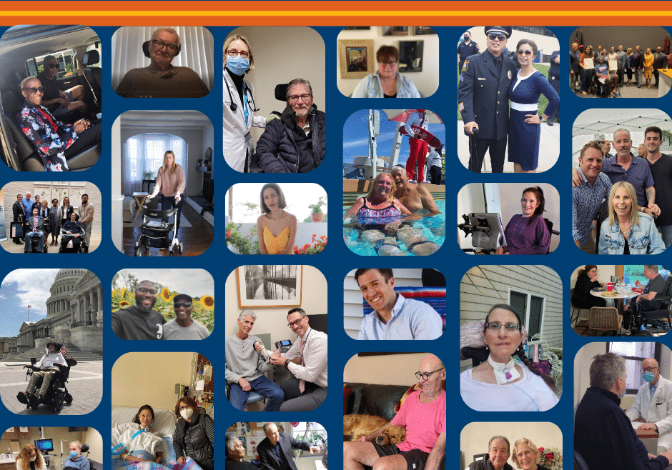 collage of people with ALS